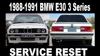 1988-1991 BMW E30 325i 318i Oil Service Reset