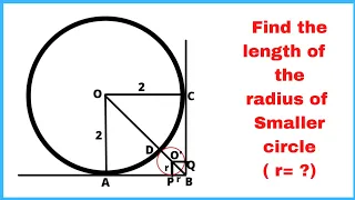 | What is the radius of Smaller circle ? |