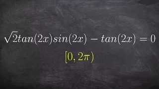 Solving a trigonometric equation by factoring and multiple angles