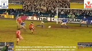 PETER BEARDSLEY – LIVERPOOL FC – SCORING OPENING GOAL V EVERTON FC – FA CUP 5TH ROUND REPLAY 1991