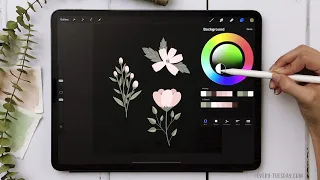 3 Flowers Anyone Can Draw in Procreate