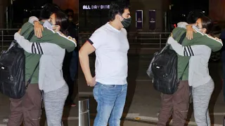 Arbaaz, Mallaika at thr Airport to drop their son