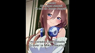 mi corazón encantado, (cover ia de mi esposa Miku🗿XD) voz al español latino completo.