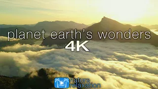 PLANET EARTH'S WONDERS in 4K: Nature Relaxation™ Journey Part V - Epic Drone Footage + Healing Music