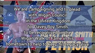 WWE Hall of Famer, Davey Boy Smith to be in Wigan Walk of Fame. sign the petition