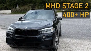 2015 BMW X5 35i | MHD STAGE 2 | CATLESS DOWNPIPE | Data and Pulls | 400+ HP