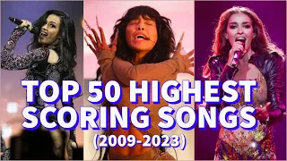 TOP 50 Highest Scoring Songs of Eurovision | NEW VOTING SYSTEM (2009-2023)