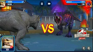 REXY LEVEL 9999 VS OMEGA 09 (BOSS EVENT) | JURASSIC WORLD THE GAME