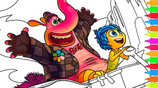 Coloring Disney Pixar Inside Out - Joy and Bing Bong, Anger Take Control Of Riley | Coloring Pages