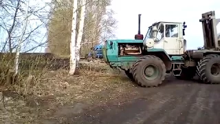 Русская береза против трактора Т-150