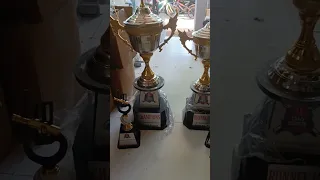 metal trophy drigaon cup #thane #trophy #mumbai #cricket #medal #momentos #viralvideo #boxcricket