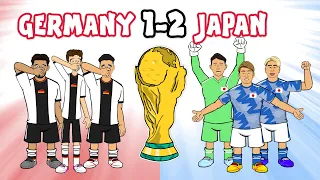 JAPAN BEAT GERMANY! The Cartoon (1-2 World Cup 2022 Parody Goals Highlights Doan Asano)