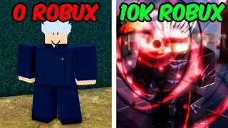 Spending 10,000 Robux To Become GOJO SATORU In Jujutsu Kaisen Roblox...