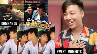 OhmNanon won't stop kissing off camera | Sweet Moments | BAD BUDDY SERIES | REACTION