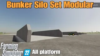 Bunker Silo Set Modular  / FS22 mod for all platforms