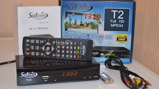 DVB-T2 тюнер (ресивер) Т2 Satcom T320 AC3 Dolby Digital - распаковка