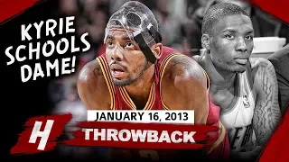 MASKED Kyrie Irving SCHOOLS Lillard! CRAZY Highlights vs Blazers 2013.01.16 - 31 Pts, CLUTCH