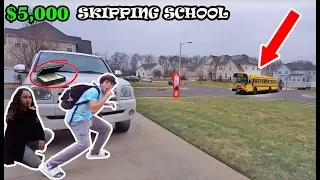 Last To Get Caught SKIPPING SCHOOL Wins $5000 (So Crazy) WE GOT CAUGHT!