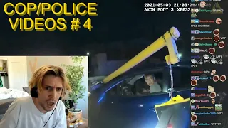 xQc reacts to police/cops videos (Compilation) #4