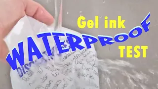 Waterproof test - Energel Permanent ink