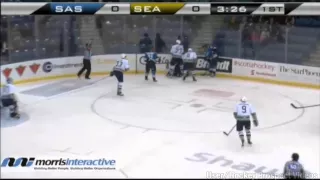 Evan Wardley Hit on Nick Zajac - Game Misconduct (11/8/14)