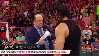 Brock Lesnar attack on Roman Reigns Raw 13 Aug 2018