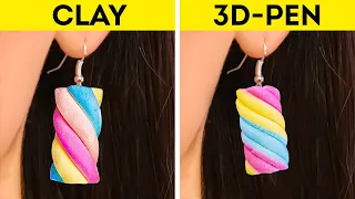 POLYMER CLAY VS. 3D-PEN || Fantastic Mini Crafts, DIY Accessories And Jewelry That Will Amaze You