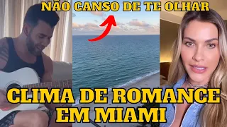 Gusttavo Lima APAIXONADO canta música romântica e mostra varanda em Miami onde está com Andressa