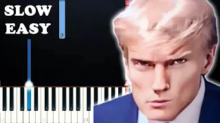 Bye Bye Mewing Meme Song (SLOW EASY PIANO TUTORIAL)