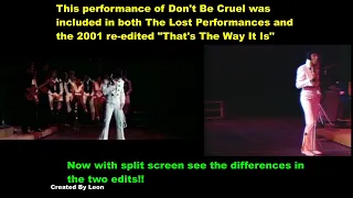 Elvis Presley - Don't Be Cruel  - Split Screen - That's The Way It Is and The Lost Performances