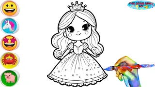 Little Princess Drawing Easy Step by step for kids | How to Draw Disney Princess