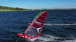 Windsurfing slalom Drone Veddelev Denmark