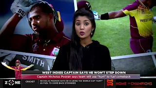 West Indies Captain says he won't step down, Pooran says team will use "hurt" to fuel comeback