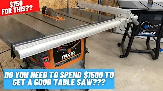 Big Saw On A Budget || Ridgid R4520 Contractor Table Saw || Tool Review