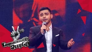 Harutyun  Indzheyan  sings 'Say Something' - Blind Auditions - The Voice of Armenia - Season 4