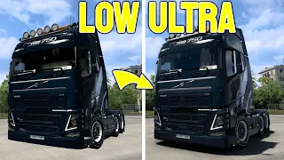 ETS2 1.44 Graphics Comparison LOW vs ULTRA 2022 | Euro Truck Simulator 2