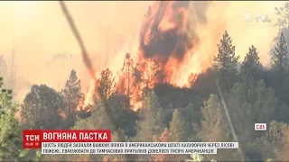 Щонайменше шестеро людей зазнали важких опіків через лісові пожежі у Каліфорнії