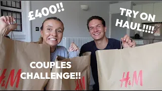 COUPLES CHALLENGE | £400 TRY ON HAUL!! | PICKING EACH OTHERS OUTFITS! | ZOE HAGUE