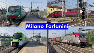 Treni nella piccola stazione di MILANO FORLANINI!