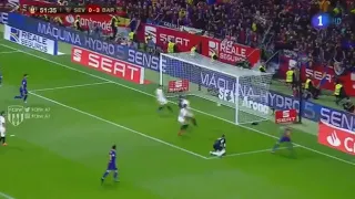 Andres Iniesta last goal with barca vs Sevilla 0 4 COPA DEL REY 2018