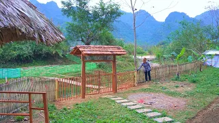 Build a safety fence to protect livestock on the farm - Peaceful life, Lý Mai Farmer