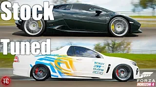 Forza Horizon 4: Stock vs Tuned! Lamborghini Huracan vs Holden HSV Ute!