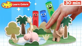 Color Crew Magic - Learn Colors | Educational Video | Wild Animals | Train & More | Drawing For Kids