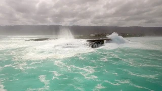 Monster Waves at Laie Point Oahu 2/22/16