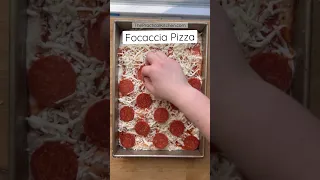 Focaccia pizza… ASSEMBLE! #focaccia #pizzalover #pizza #pizzarecipe