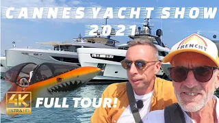 Cannes Yacht Show 2021. 4K Tour. SUPER YACHTS.  SUPER TOYS. Super views.