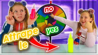 MYSTERY WHEEL OF SLIME CHALLENGE ! CATCH IT ! ATTRAPE LE !