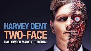 Harvey Dent - Two-Face Halloween makeup tutorial