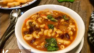 Minestrone soup - perfect Mediterranean soup for winter nights.