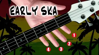 REGGAE BASS GUITAR #01 - EARLY SKA BASS LINE using WALKING BASS in the Style of "SIMMER DOWN"